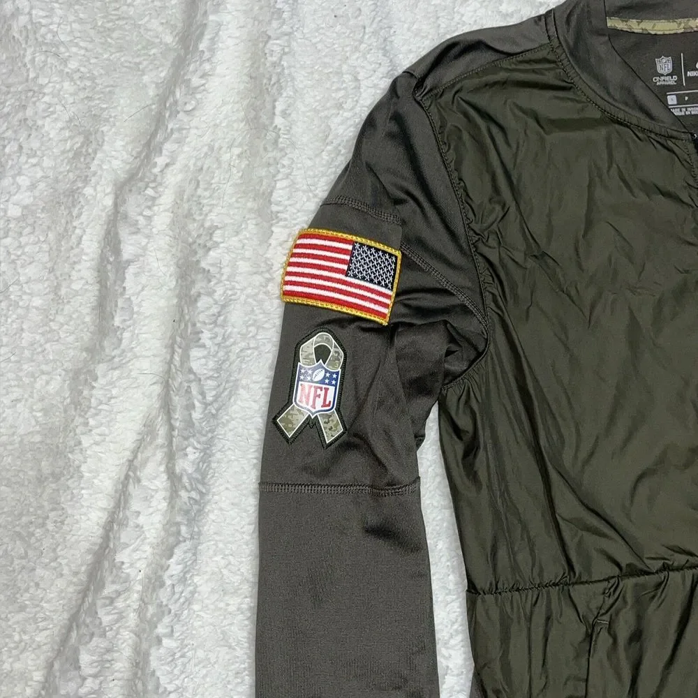 Las Vegas RAIDERS Salute to Service Nike Shield Zip Camo Jacket‎ Mens On Field S